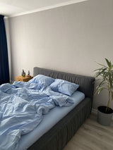 Комплект постільної білизни із вареної бавовни Blue