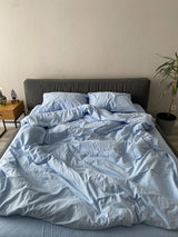 Комплект постільної білизни із вареної бавовни Blue