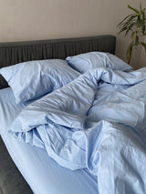Комплект постільної білизни із вареної бавовни Blue