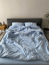 Комплект постільної білизни із вареної бавовни Blue