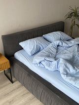 Комплект постільної білизни із вареної бавовни Blue