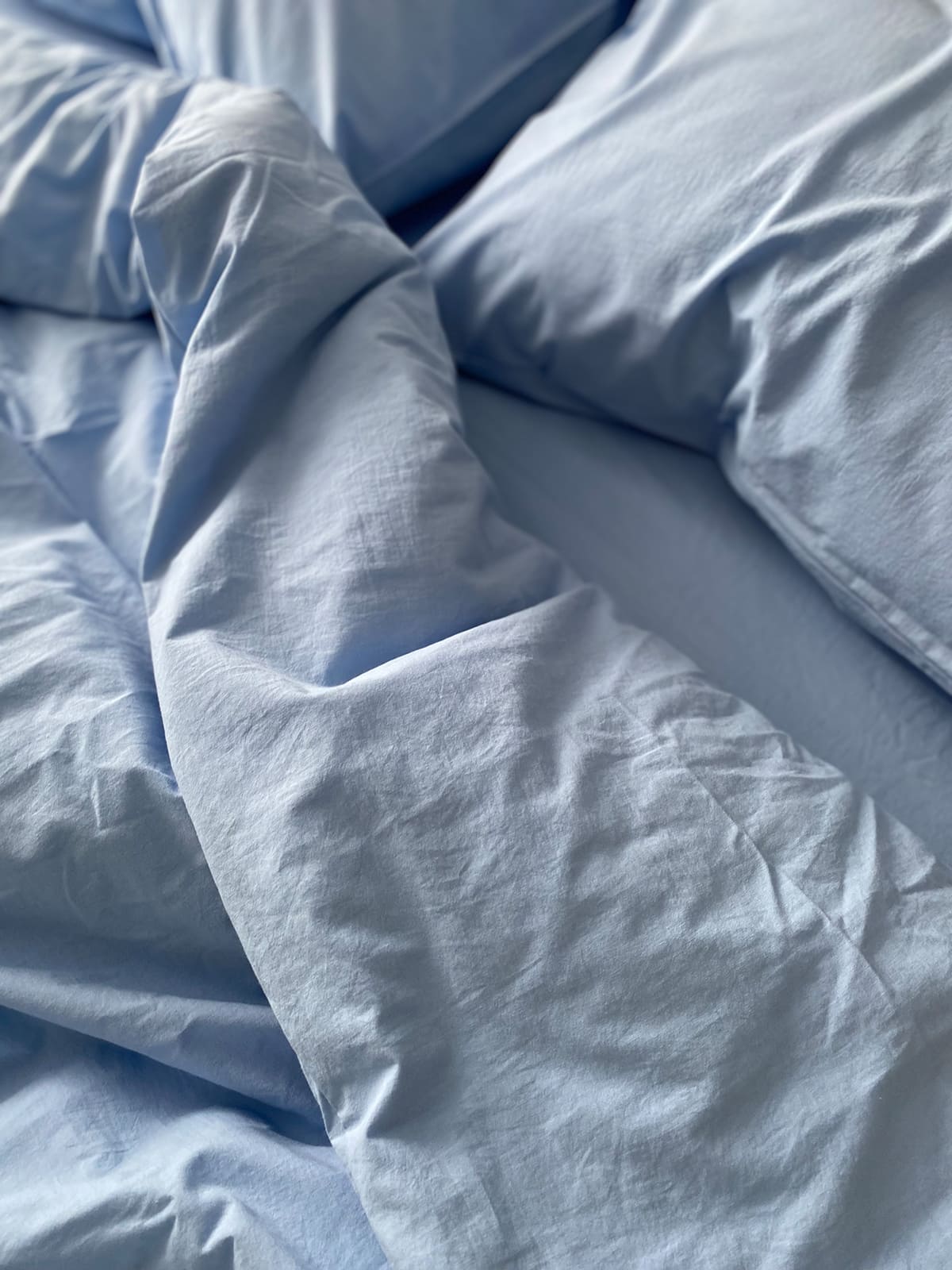 Комплект постільної білизни із вареної бавовни Blue