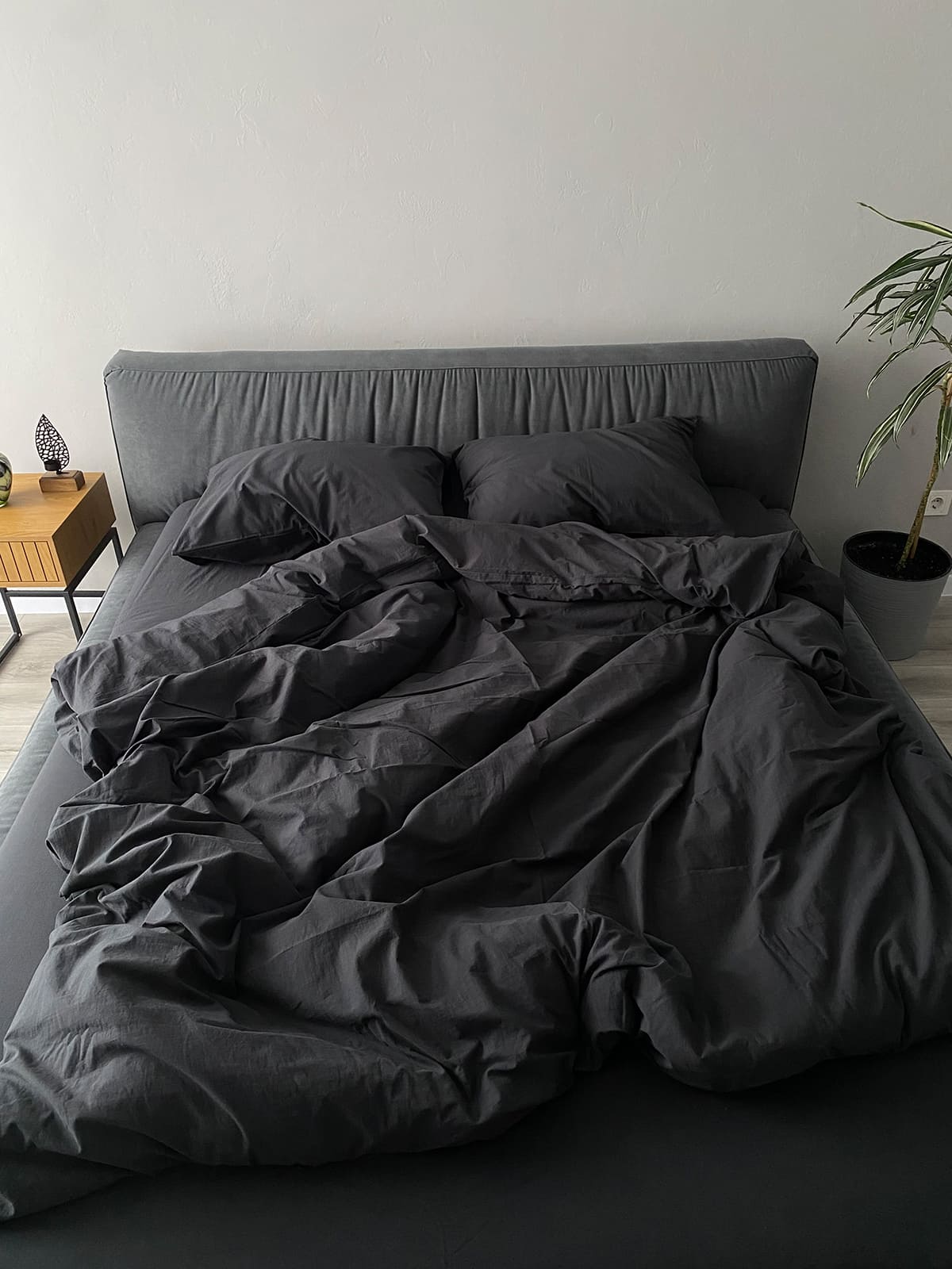 Комплект постільної білизни із вареної бавовни Graphite