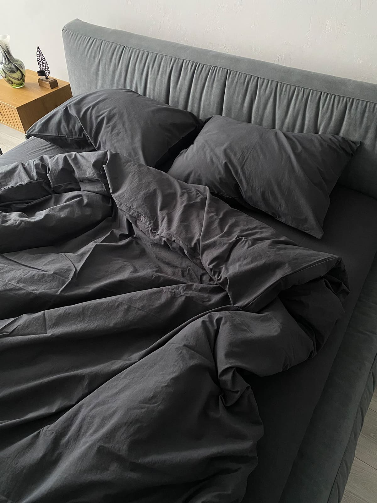 Комплект постільної білизни із вареної бавовни Graphite