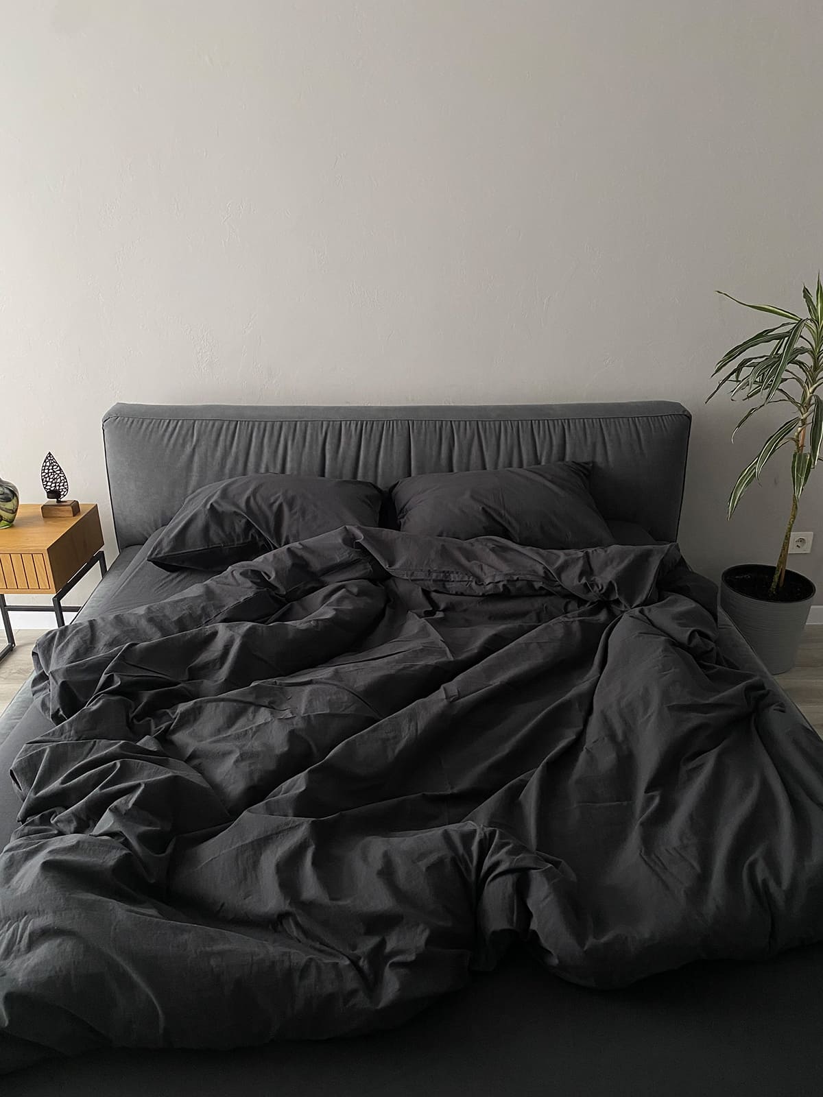 Комплект постільної білизни із вареної бавовни Graphite