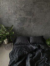 Комплект постільної білизни зі страйп сатину Black