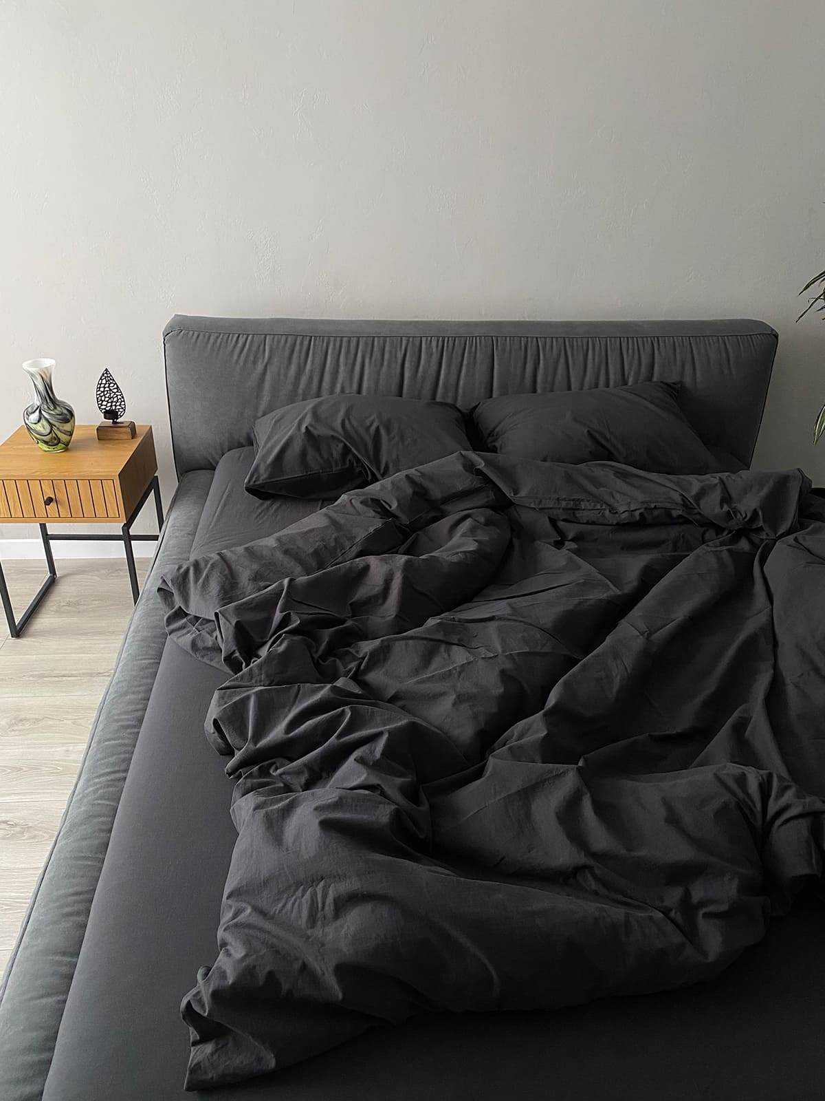 Комплект постільної білизни із вареної бавовни Graphite