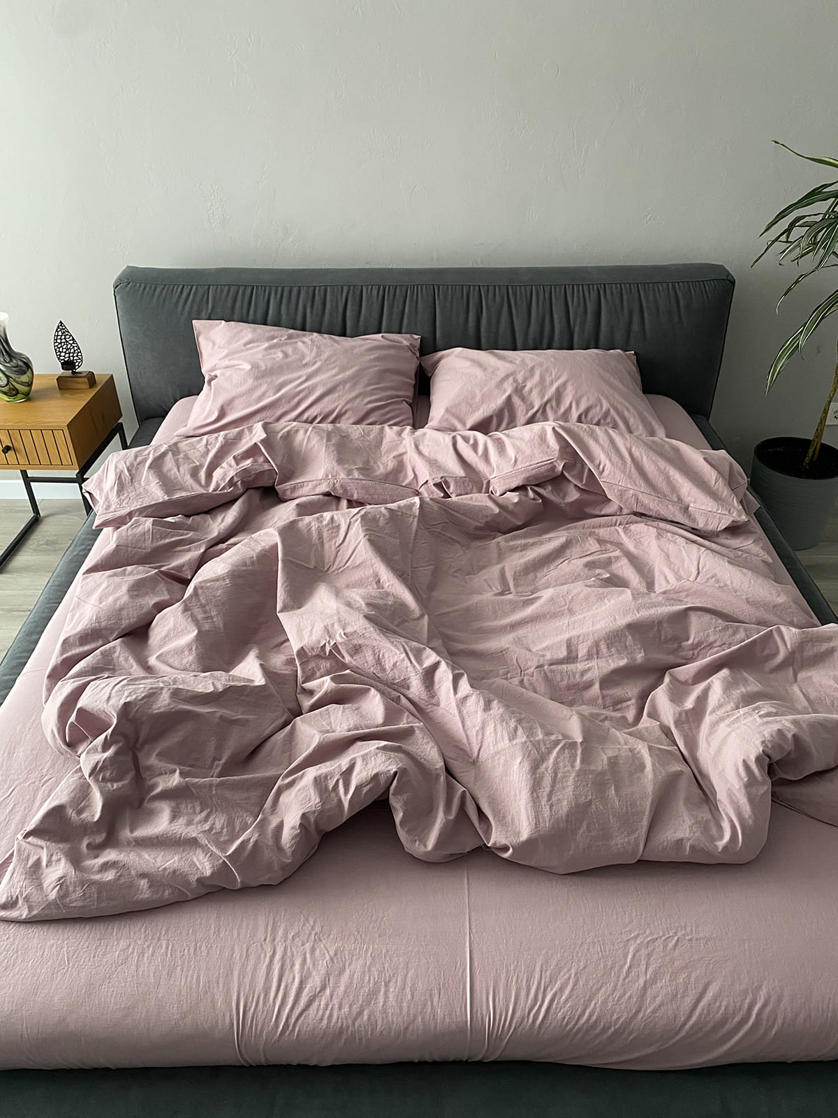 Комплект постільної білизни із вареної бавовни Lilac