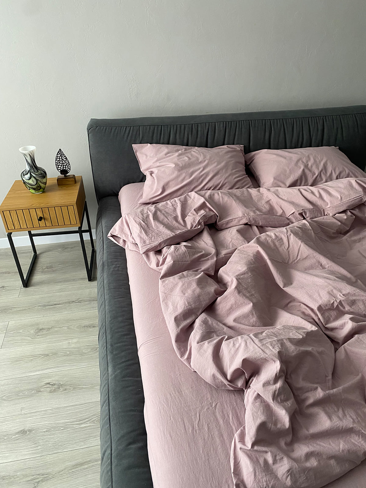 Комплект постільної білизни із вареної бавовни Lilac