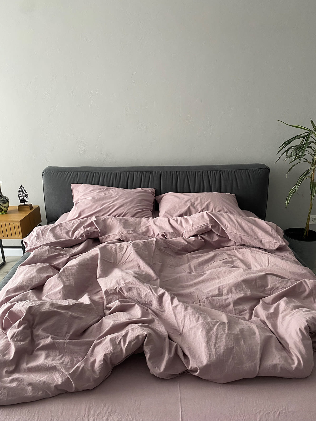 Комплект постільної білизни із вареної бавовни Lilac