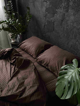 Комплект постільної білизни зі страйп сатину Chocolate