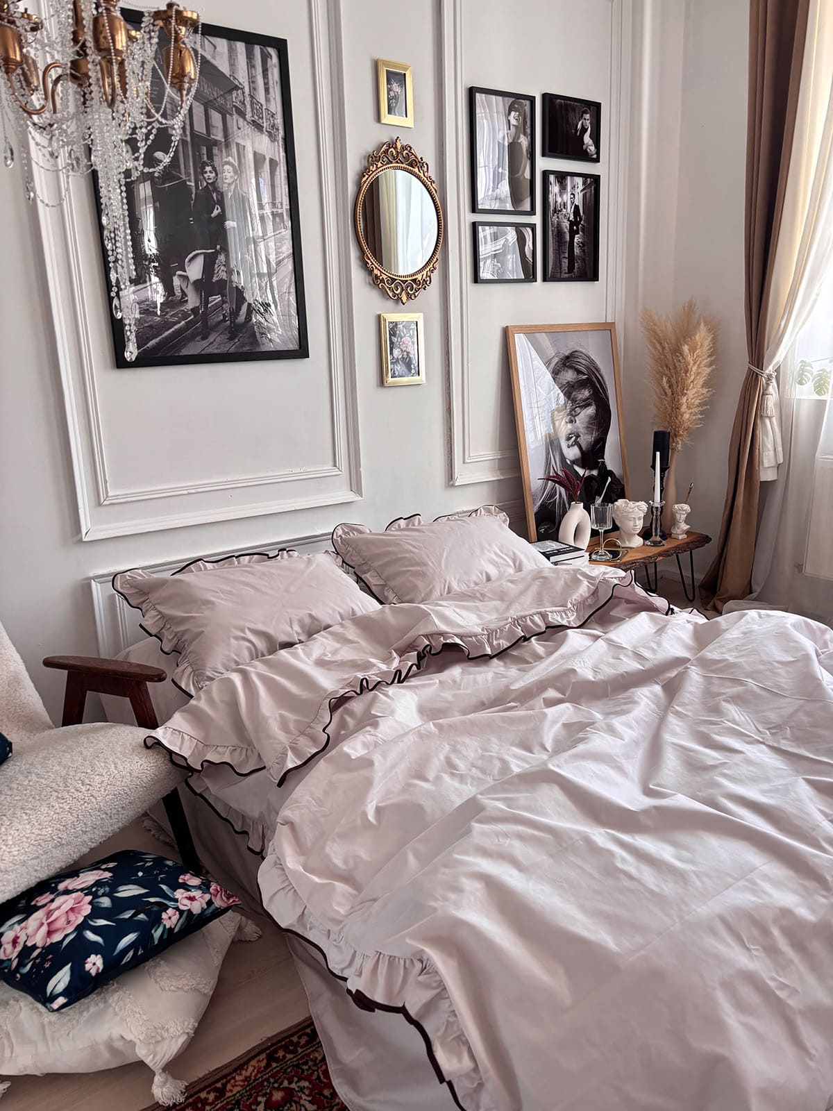 Комплект постільної білизни із бязі Mocco з рюшами