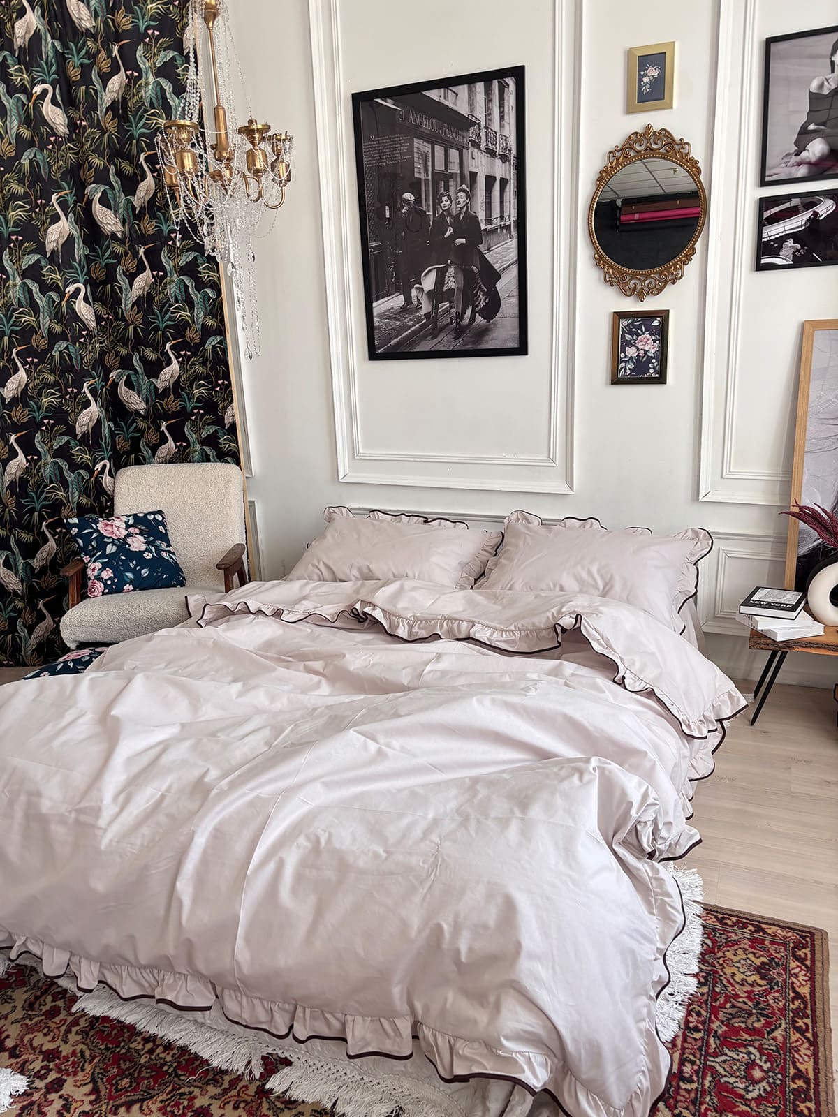 Комплект постільної білизни із бязі Mocco з рюшами