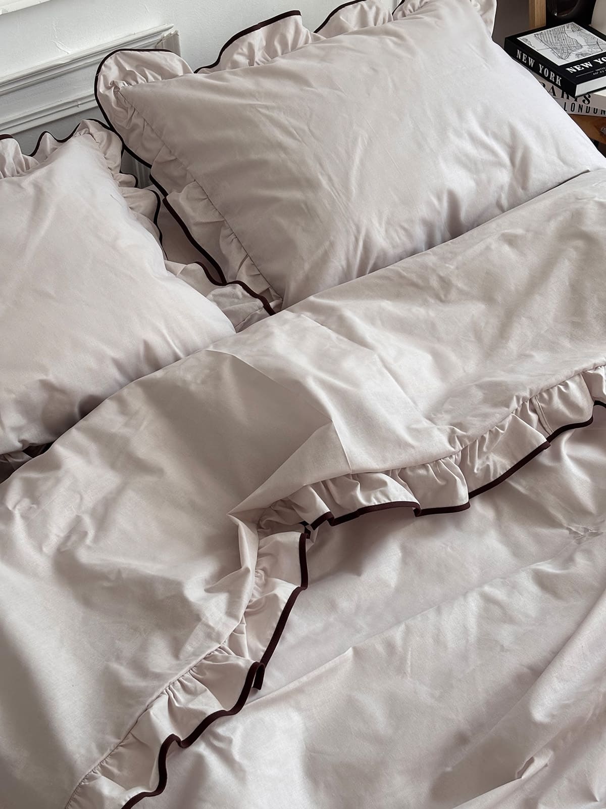 Комплект постільної білизни із бязі Mocco з рюшами