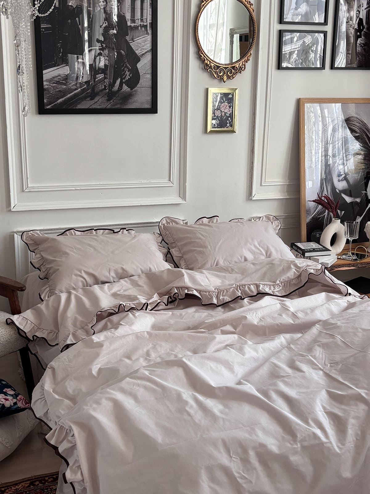 Комплект постільної білизни із бязі Mocco з рюшами