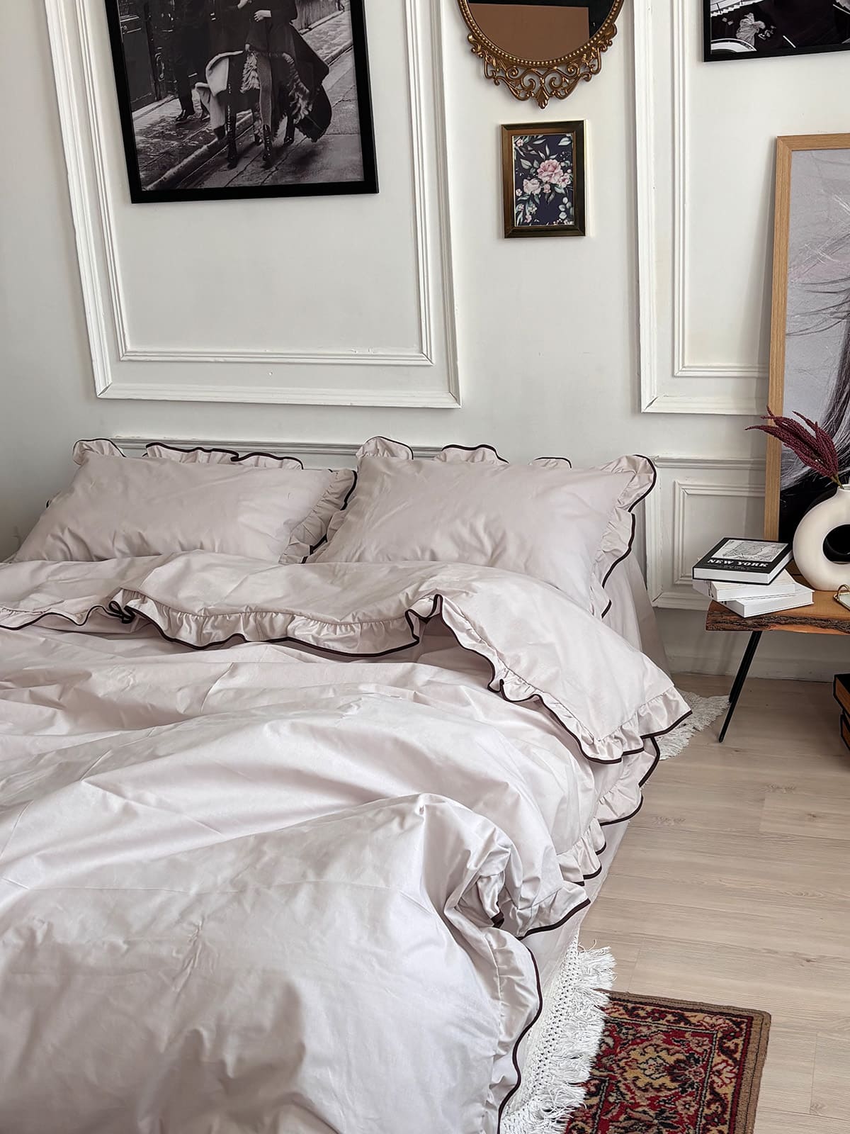 Комплект постільної білизни із бязі Mocco з рюшами