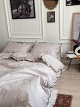 Комплект постільної білизни із бязі Mocco з рюшами