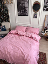 Комплект постільної білизни із бязі Barbie з рюшами