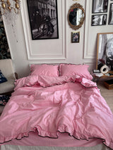 Комплект постільної білизни із бязі Barbie з рюшами