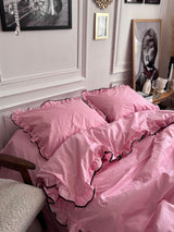 Комплект постільної білизни із бязі Barbie з рюшами