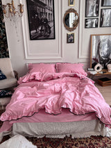 Комплект постільної білизни із бязі Barbie з рюшами