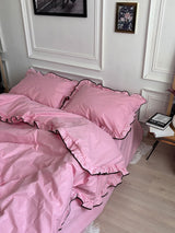 Комплект постільної білизни із бязі Barbie з рюшами