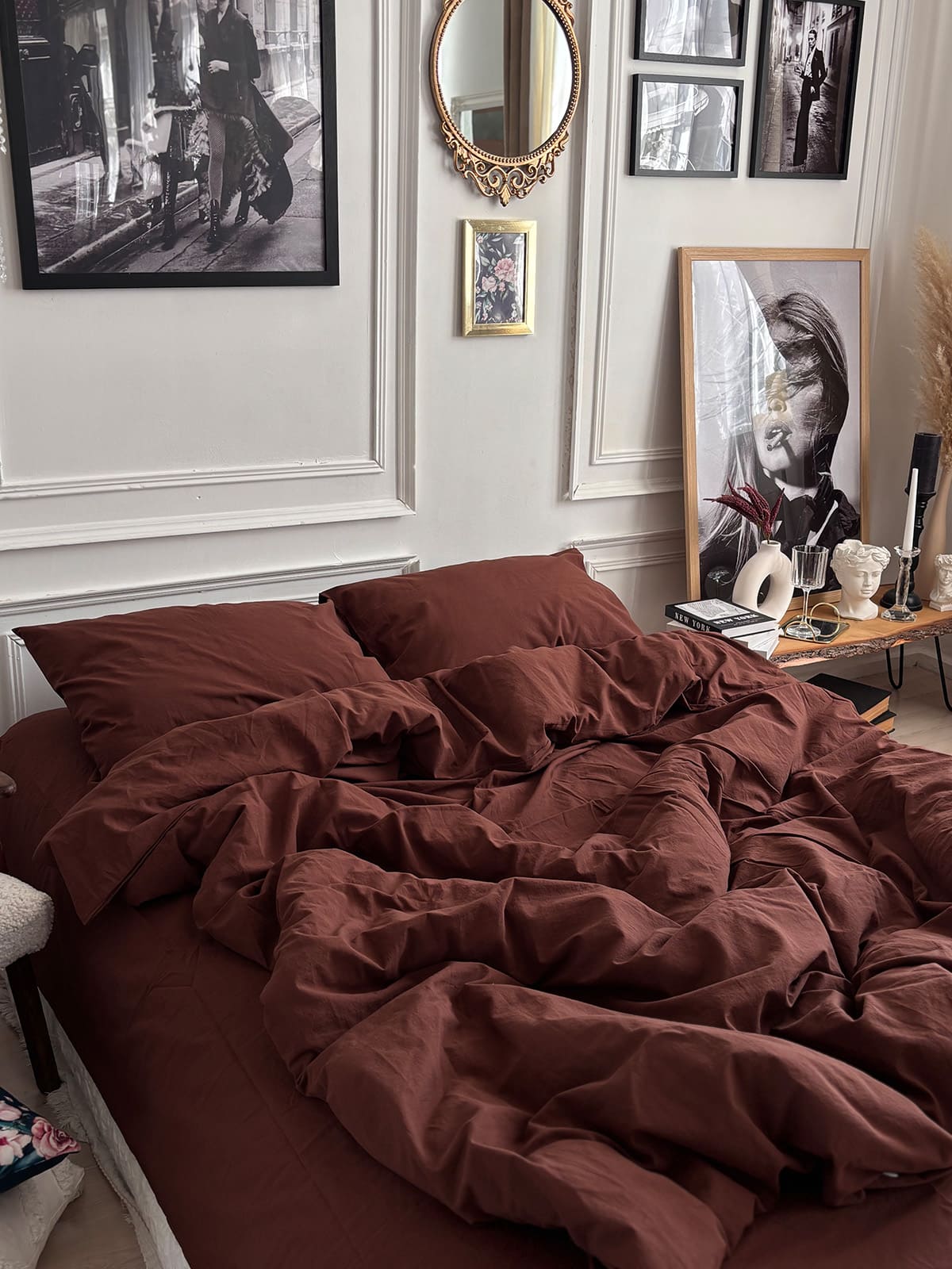 Комплект постільної білизни із вареної бавовни Chocolate