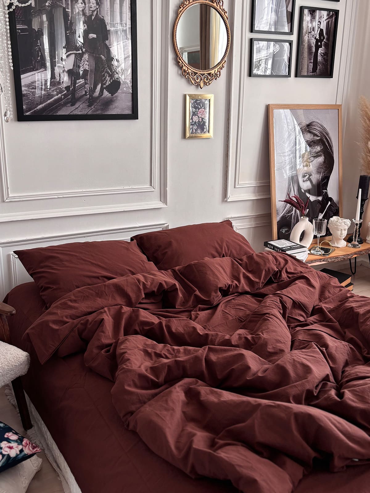 Комплект постільної білизни із вареної бавовни Chocolate