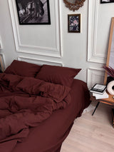 Комплект постільної білизни із вареної бавовни Chocolate