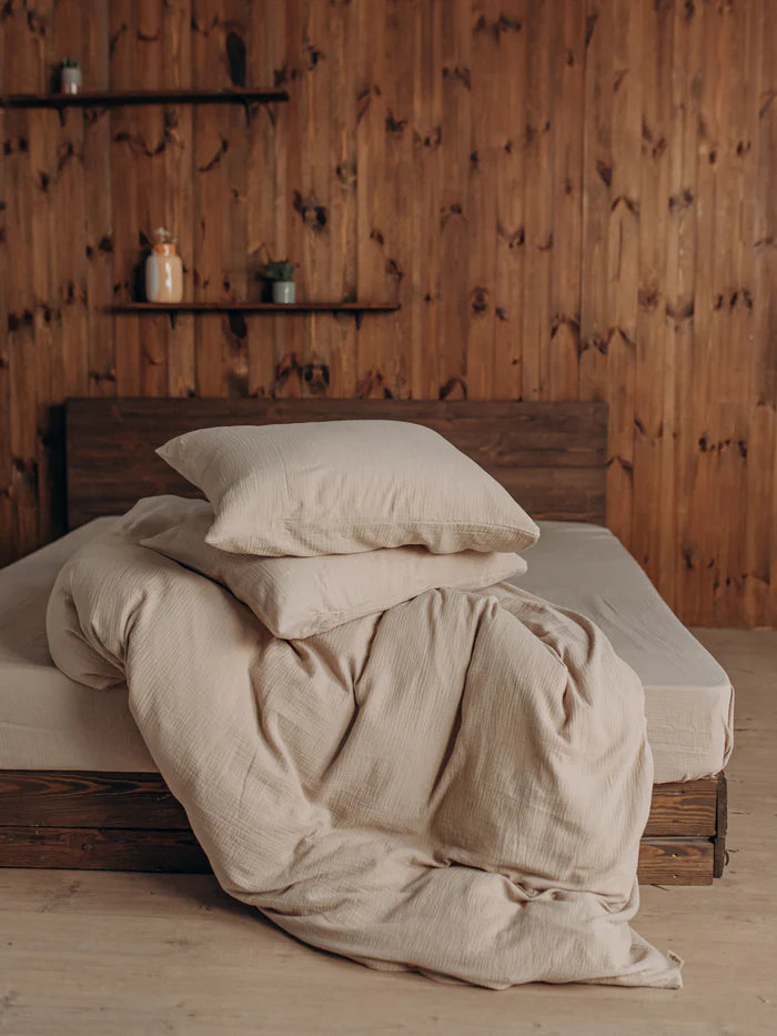 Комплект постільної білизни з мусліну Greige
