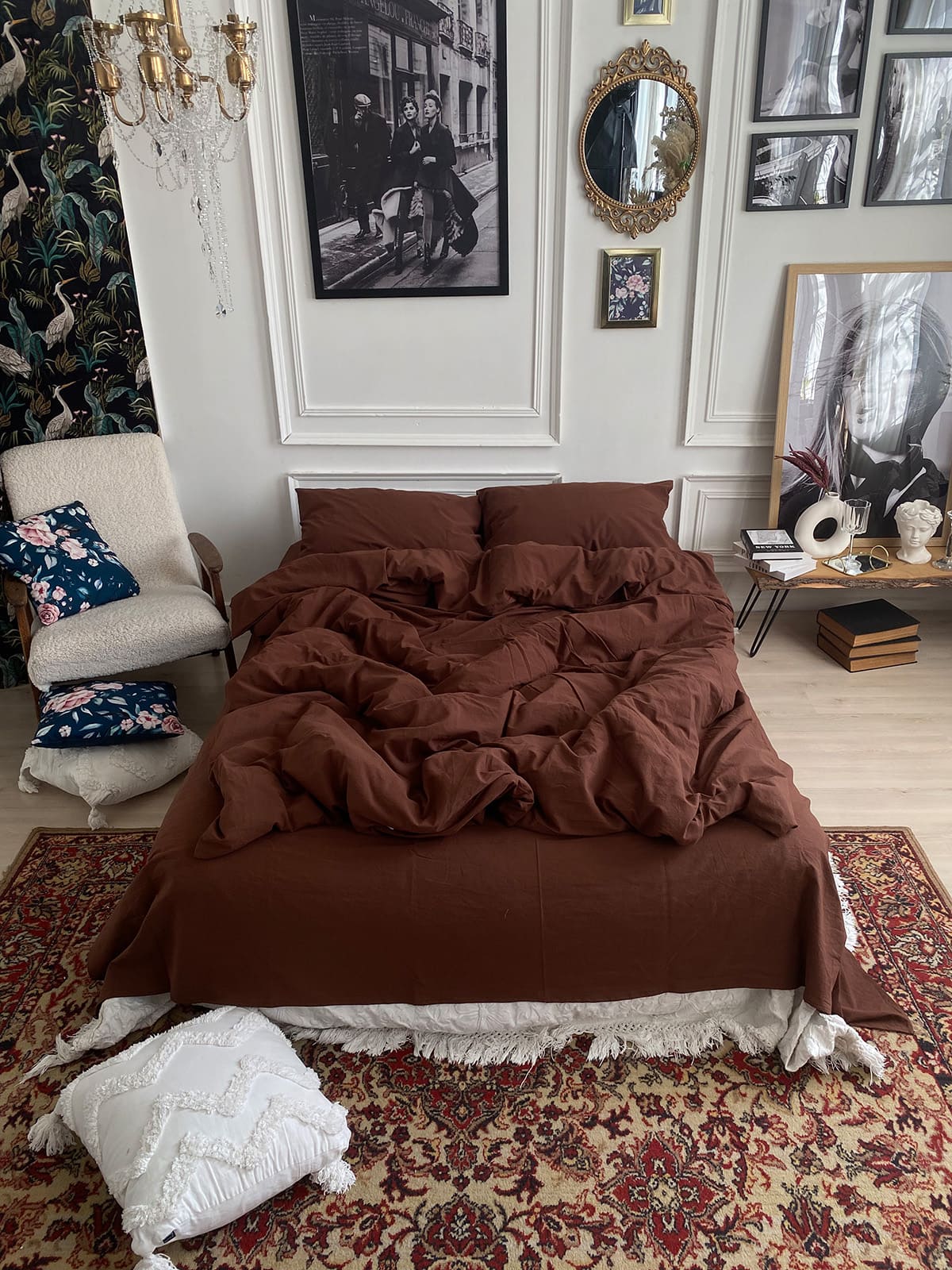 Комплект постільної білизни із вареної бавовни Chocolate
