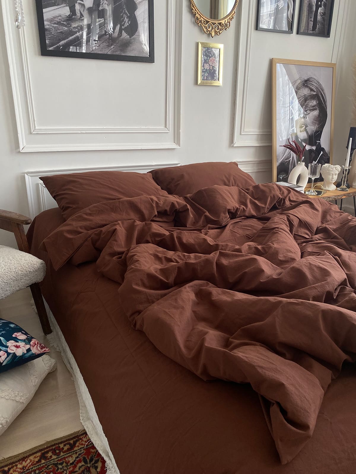 Комплект постільної білизни із вареної бавовни Chocolate