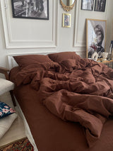Комплект постільної білизни із вареної бавовни Chocolate