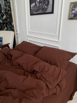 Комплект постільної білизни із вареної бавовни Chocolate