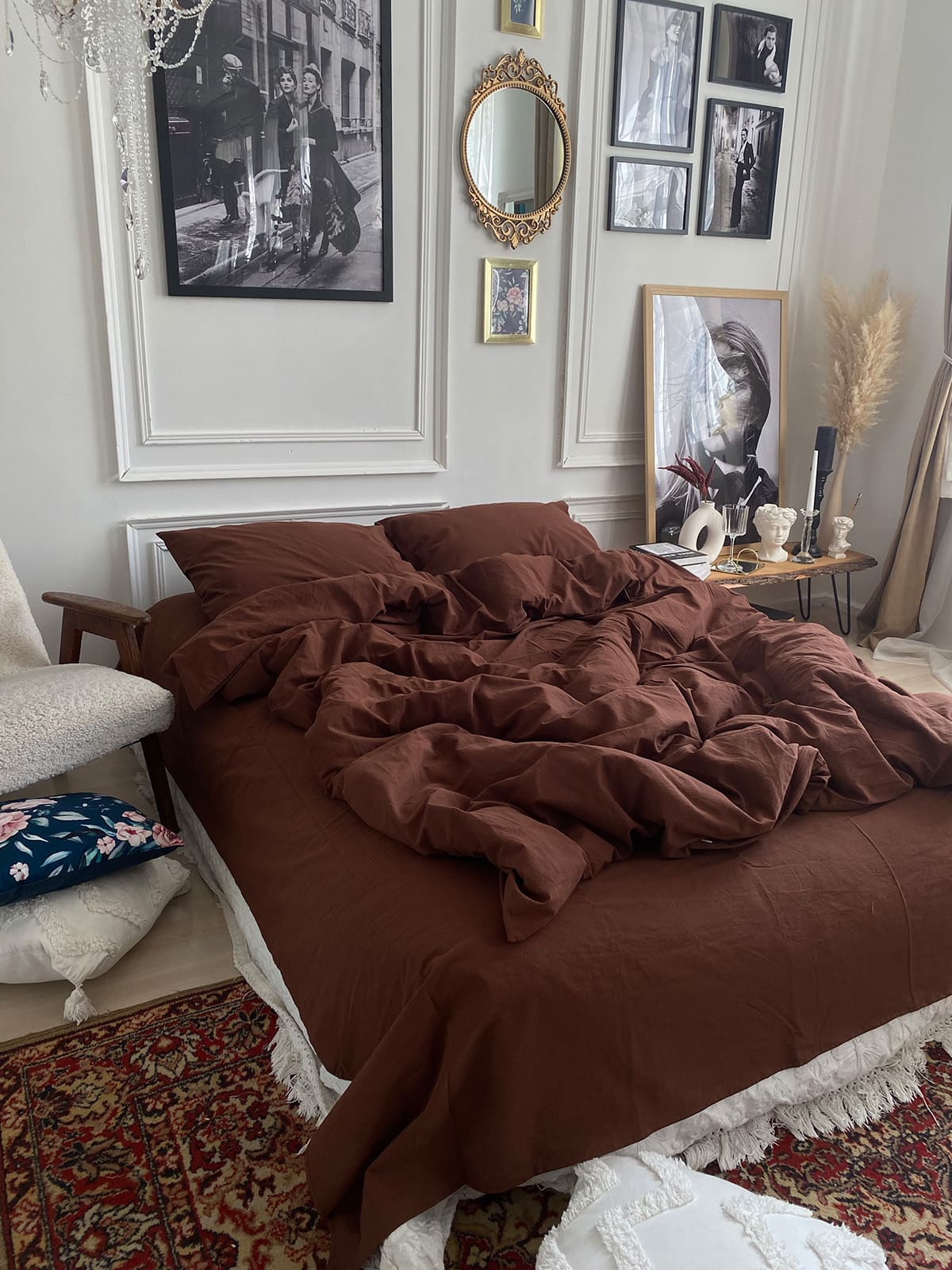 Комплект постільної білизни із вареної бавовни Chocolate