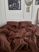 Комплект постільної білизни із вареної бавовни Chocolate