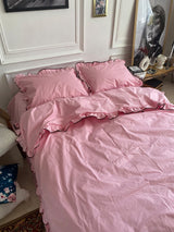 Комплект постільної білизни із бязі Barbie з рюшами