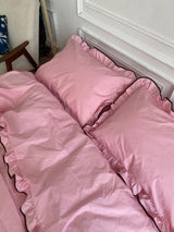 Комплект постільної білизни із бязі Barbie з рюшами