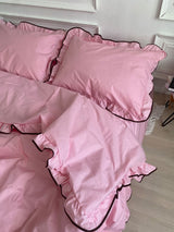 Комплект постільної білизни із бязі Barbie з рюшами