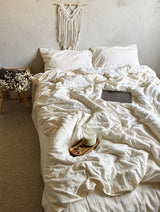 Комплект постільної білизни із бавовни та тенселу Ivory