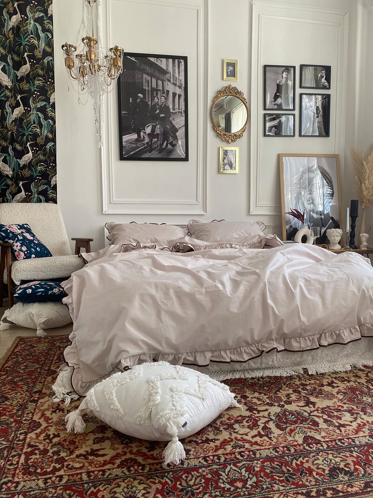 Комплект постільної білизни із бязі Mocco з рюшами