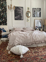 Комплект постільної білизни із бязі Mocco з рюшами