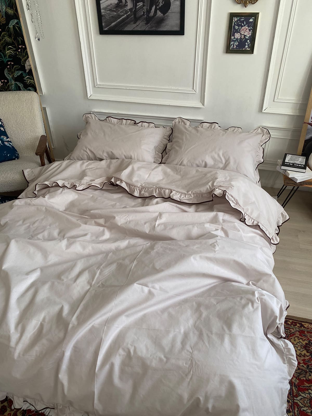 Комплект постільної білизни із бязі Mocco з рюшами