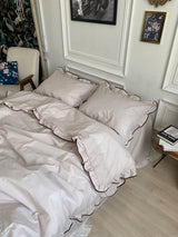 Комплект постільної білизни із бязі Mocco з рюшами