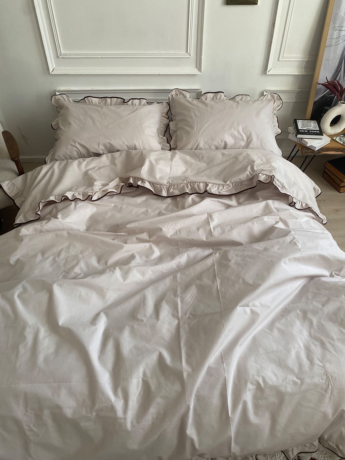 Комплект постільної білизни із бязі Mocco з рюшами