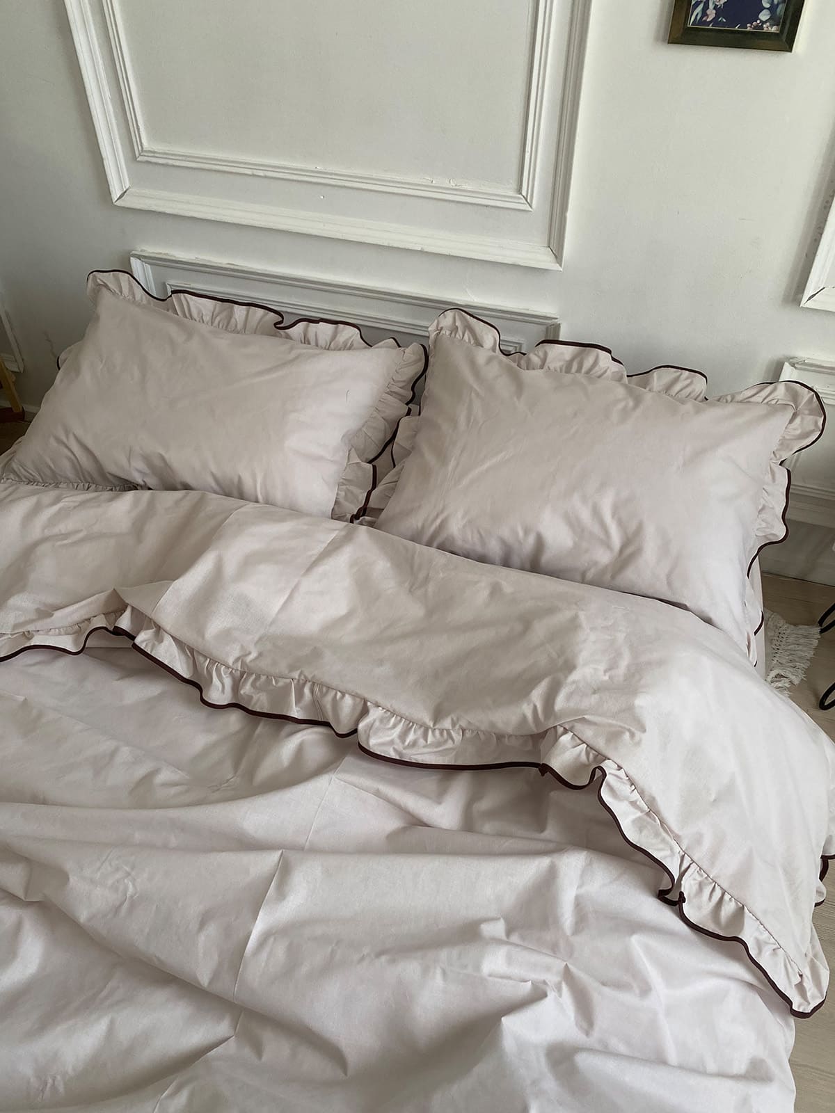 Комплект постільної білизни із бязі Mocco з рюшами