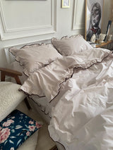 Комплект постільної білизни із бязі Mocco з рюшами