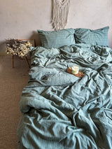 Комплект постільної білизни із бавовни та тенселу Petrol