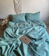 Комплект постільної білизни із бавовни та тенселу Petrol