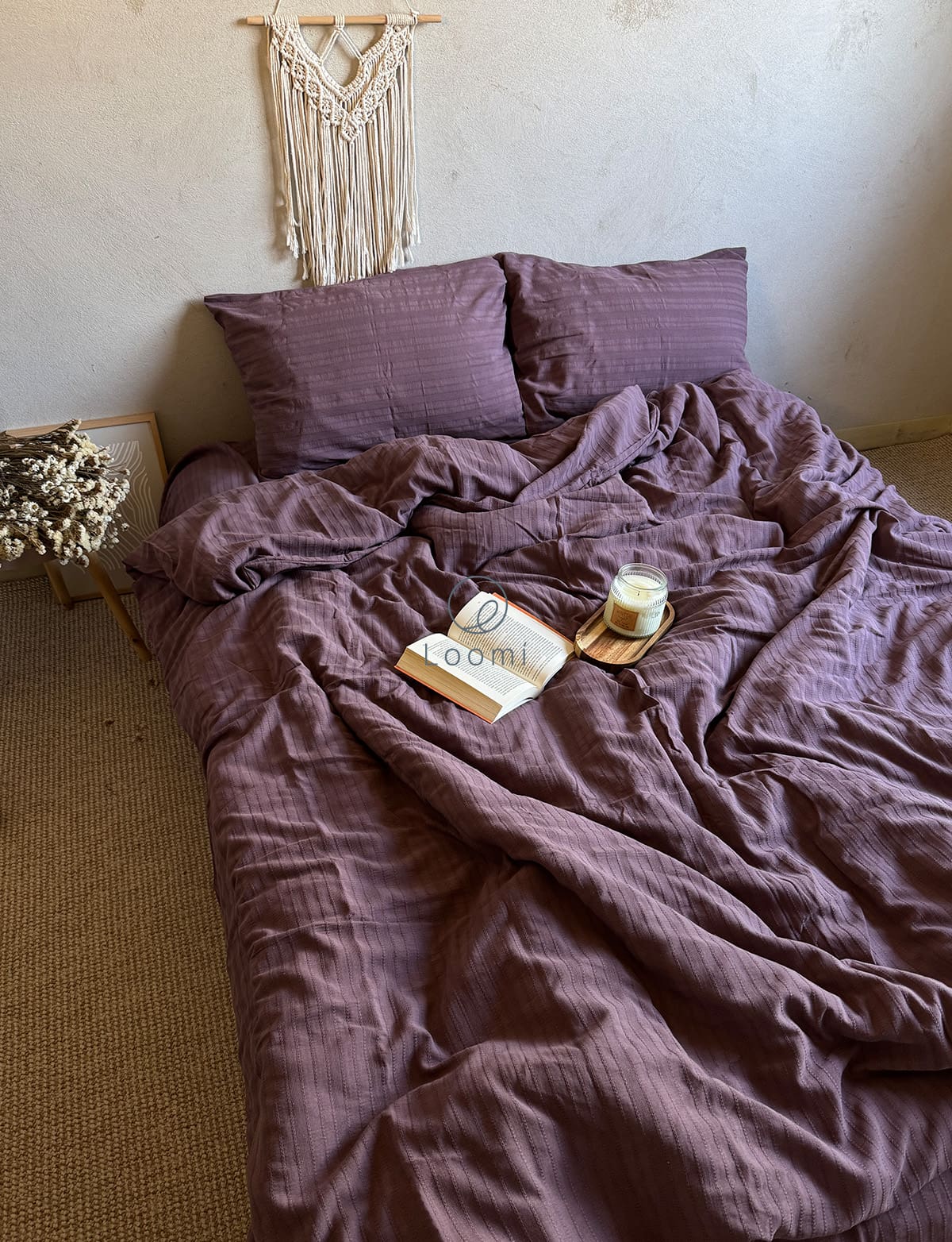 Комплект постільної білизни із бавовни та тенселу Mauve